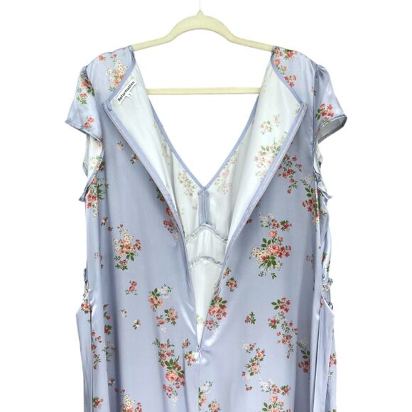 NWT Reformation Kaye Silk Midi Dress Melba Light Blue Size 16 Plus - Picture 4 of 16